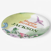 Dinosaur Thema 1. Geburtstag Paper Teller (Schrägansicht)