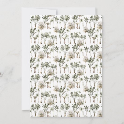 Dinosaur Thema 4. Geburtstag Party Einladung (Rückseite)