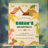 Dinosaur Thema Boy Geburtstagsparty Einladung Acrylschild (Neutral)