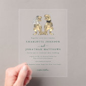 Dinosaur Thema Hochzeit Grün Acryleinladungen (Insitu (Handheld))