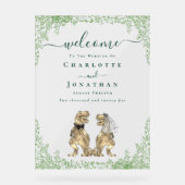 Dinosaur Thema Hochzeit Willkommen Acrylschild (Vorderseite)