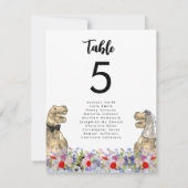 Dinosaur-Thema Hochzeittisch (Rückseite)