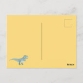 Dinosaur Thema Kindergeburtstag Party Einladung Postkarte (Rückseite)