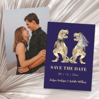 Dinosaur-Thema-Navy-Blau-Foto-Hochzeit