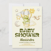 Dinosaur Theme Baby Dusche Einladung (Vorderseite)