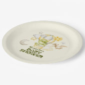 Dinosaur Theme Baby Dusche Pappteller (Schrägansicht)