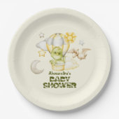 Dinosaur Theme Baby Dusche Pappteller (Vorderseite)