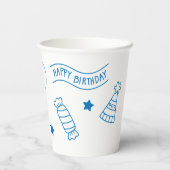 dinosaur theme birthday boy pappbecher (Rückseite)