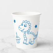 dinosaur theme birthday boy pappbecher (Vorderseite)