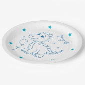 dinosaur theme birthday party pappteller (Schrägansicht)