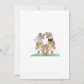 Dinosaur Theme Floral Wedding Einladung (Rückseite)