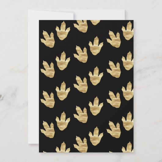 Dinosaur Theme Geburtstagsparty Einladung (Rückseite)