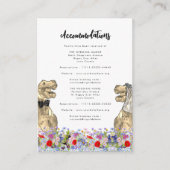 Dinosaur Theme Hochzeitsunterkünfte Begleitkarte (Vorderseite)