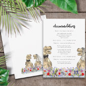 Dinosaur Theme Hochzeitsunterkünfte Begleitkarte