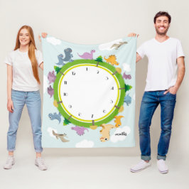 Dinosaur Theme Milestone Blankets Fleecedecke