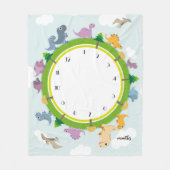 Dinosaur Theme Milestone Blankets Fleecedecke (Vorderseite)