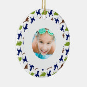 Dinosaur-Theme-Muster Benutzerdefiniertes Foto Keramikornament (Rechts)