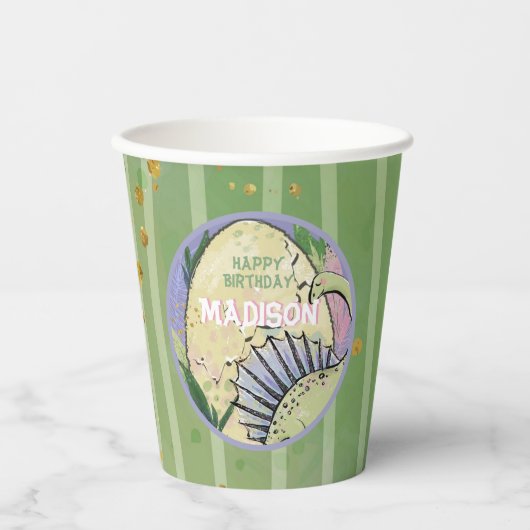 Dinosaur Theme Party Pappbecher (Vorderseite)