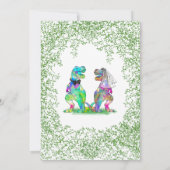 Dinosaur Theme Script Wedding Einladung (Rückseite)