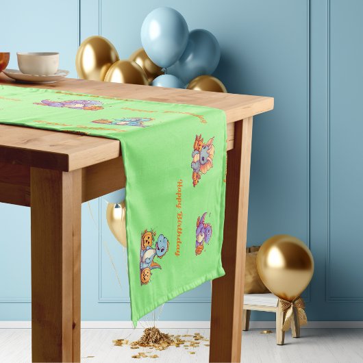 Dinosaur Theme Table Runner Kindergeburtstag Party Kurzer Tischläufer