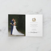 Dinosaur Theme Wedding 2 Foto Vielen Dank Dankeskarte (Innenseite)