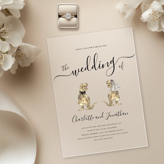 Dinosaur Theme Wedding Acryleinladungen