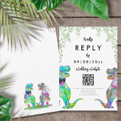 Dinosaur Theme Wedding Antwort QR Code