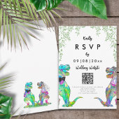 Dinosaur Theme Wedding Antwort QR Code