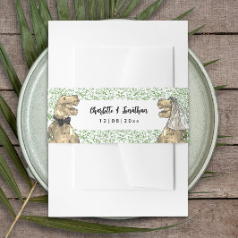 Dinosaur Theme Wedding Custom Einladungsbanderole
