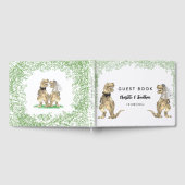 Dinosaur Theme Wedding Custom Gästebuch (Voll)