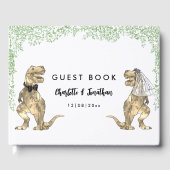 Dinosaur Theme Wedding Custom Gästebuch (Vorderseite)
