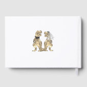 Dinosaur Theme Wedding Custom Gästebuch (Rückseite)