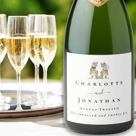 Dinosaur Theme Wedding Custom Schaumweinetikett