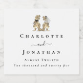 Dinosaur Theme Wedding Custom Schaumweinetikett (Einzelnes Label)