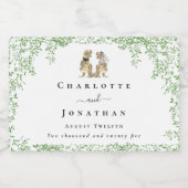 Dinosaur Theme Wedding Custom Schaumweinetikett (Einzelnes Label)