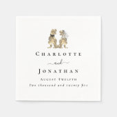 Dinosaur Theme Wedding Custom Serviette (Vorderseite)