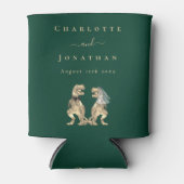 Dinosaur Theme Wedding Dark Green Dosenkühler (Vorderseite)