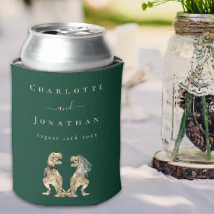 Dinosaur Theme Wedding Dark Green Dosenkühler