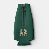 Dinosaur Theme Wedding Dark Green Flaschenkühler (Rückseite)
