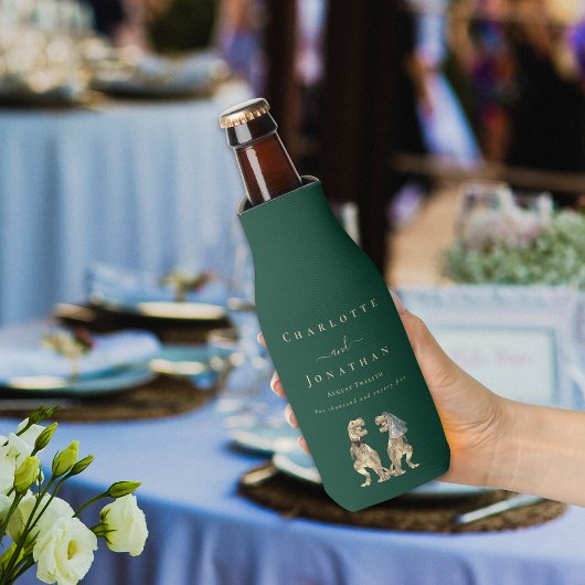 Dinosaur Theme Wedding Dark Green Flaschenkühler