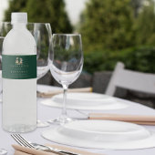 Dinosaur Theme Wedding Dark Green Wasserflaschenetikett