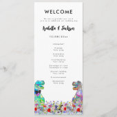Dinosaur Theme Wedding Day Programm (Vorderseite)