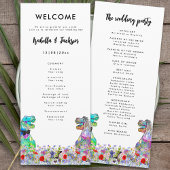 Dinosaur Theme Wedding Day Programm