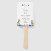 Dinosaur Theme Wedding Day Programm Fächer (Rückseite)