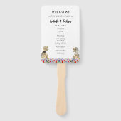 Dinosaur Theme Wedding Day Programm Fächer (Vorderseite)