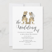 Dinosaur Theme Wedding Einladung (Vorderseite)