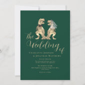 Dinosaur Theme Wedding Einladung (Vorderseite)