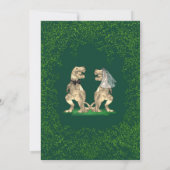 Dinosaur Theme Wedding Einladung (Rückseite)