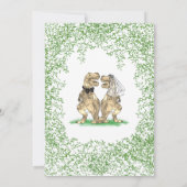 Dinosaur Theme Wedding Einladung (Rückseite)