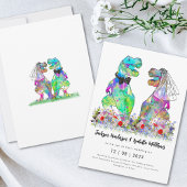Dinosaur Theme Wedding Einladung